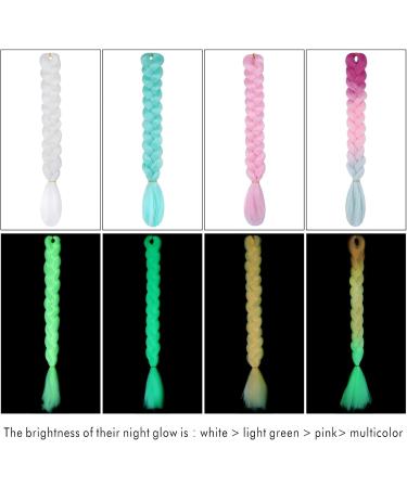 Huiguli Braiding Hair Extension Grow in the Dark for Women Fluorescent Ombre Jumbo Braiding Wigs Kanekalon for Twist Braiding for Women (Green) - Buy Online on GoSupps.com