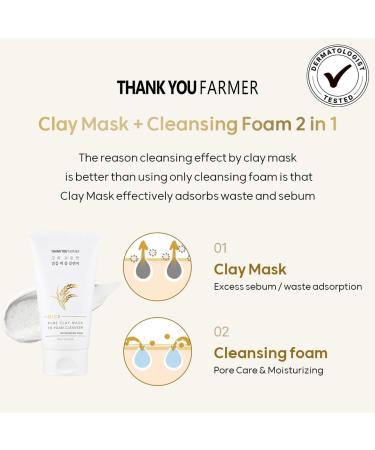 THANKYOU FARMER Rice Clay Foam Cleanser + Rice Essential Toner + Barrier Capsule Cream - Buy Online on GoSupps.com
