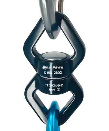 S.E.PEAK 30kN Swing Swivel CE Certified Safe Hook | 360 Rotational Device for Tree Swing, Rock Climbing, Hammock - All Black - Buy Online on GoSupps.com