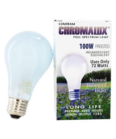 Chromalux H&PC-67531 (Pack of 1), Light Bulb Frosted Full Spectrum (100 Watt) 1 Count