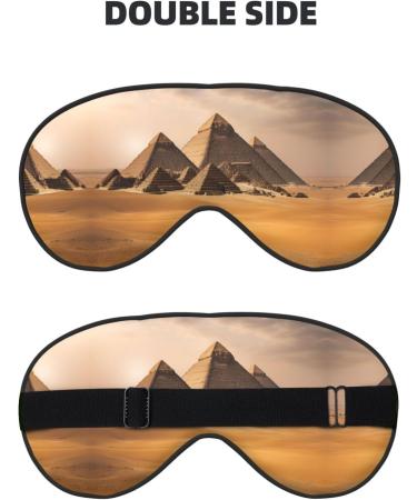 Buy Pyramids of Egypt Print Ultra-Soft Eye Mask | Light-Blocking for Comfort & Restful Sleep - International Shipping - Buy Online on GoSupps.com