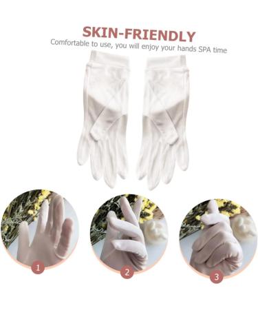 DOITOOL 1 Pair Grooming Gloves Dry Cracked Hands Gloves Beauty Supply Hand Accessory Lotion Gloves Wristband Hydrating Lotion Inspection Gloves Beauty Products White Silk Summer - Buy Online on GoSupps.com