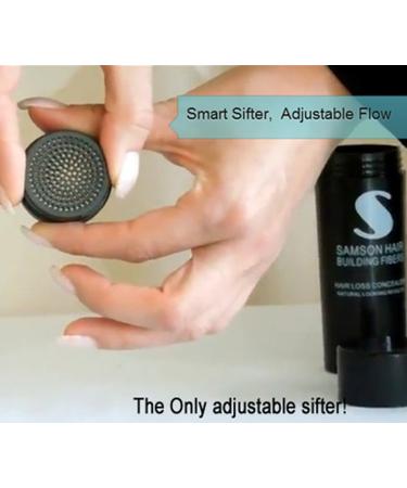 Samson Keratin Hair Loss Fibers - Black 25g Refillable Container Hair Loss Concealer - Made in USA - Buy Online on GoSupps.com