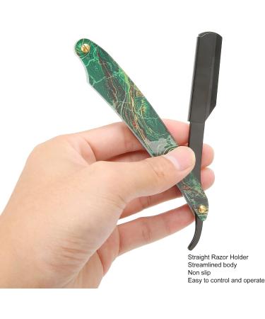 Foldable Manual Razor - Professional Straight Edge Razor with Acrylic Handle Stainless Steel Portable & Safe for Home Salon & Hairdresser - Buy Online on GoSupps.com