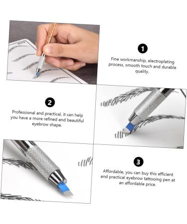 Mipcase 1pc Crystal Embroidery Pen Brown Eyebrow Pencils Professional Eyebrow Microblading Tool Hand Pen 1 count (Pack of 1) Orange - Buy Online on GoSupps.com