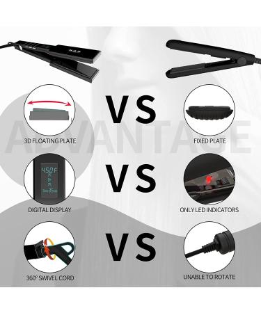 Professional Wide Titanium Flat Iron 1.75 Inch - Best Hair Straightener for Straight & Curly Hair - Buy Online on GoSupps.com