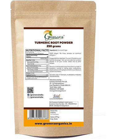 LOGY Grenera Turmeric Root Powder - 250g / High Curcumin Lab Tested - Buy Online on GoSupps.com