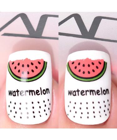 KADS Nail Art Stamping Plate - Warm Color Summer Watermelon Design | DIY Nail Tool (SU001) - Buy Online on GoSupps.com