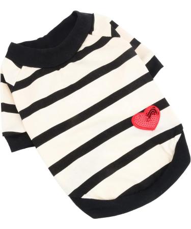 Paidful Striped Dog Shirt for Small Medium Dogs & Cats - Breathable Heart Tank Tops for Puppies | Summer Pet Clothing in Yellow - Buy Online on GoSupps.com