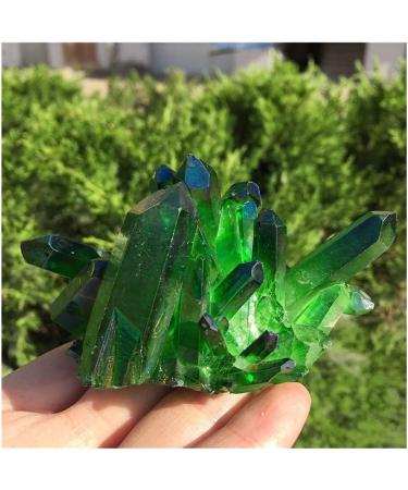 Aura Crystal Cluster Angel Aura Titanium Quartz Crystal Stunning Rainbow Specimen Minerals Reiki - Buy Online on GoSupps.com