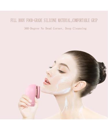 JUNLUNCE Rechargeable Facial Cleansing Brush | IPX7 Waterproof with 4 Brush Heads | Silicone Anti-Static Lifting Massaging | Deep Pore Cleansing | Pink - Buy Online on GoSupps.com