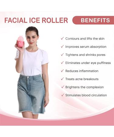 Cube Ice Roller for Face, Eyes & Neck: Tone, Tighten, De-puff & Glow - Pink - Buy Online on GoSupps.com