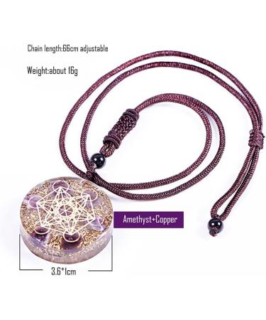 TAMHOPE Merkaba Metatron Cube Om Orgonite Pendant Necklace | Chakra Healing Gift for Men & Women - Cosmic Energy Jewelry - Buy Online on GoSupps.com
