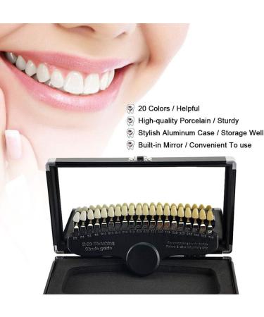 LMEIL Dental Color Chart - 20 Colors Cold Teeth Whitening Chart with Mirror | Premium Packaging for Dental Health - Buy Online on GoSupps.com