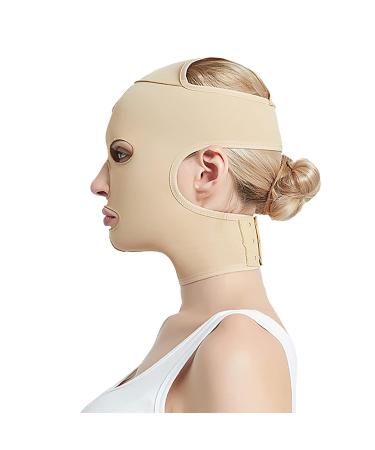 V Line Cheek Chin Slimming Belt - Facial Massage Shaper Reusable Breathable Full Face Strap for Skin Lifting & Facial Shaping (L) - International Shipping Available - Buy Online on GoSupps.com