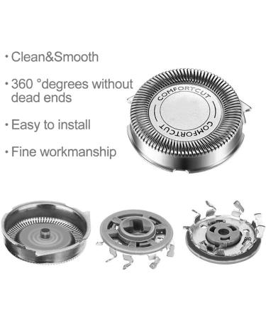 3-Piece Replacement Shaving Heads for S5000 S300 & S500 Series Razors | Electric Razor Replacement Heads with Cleaning Brush - Buy Online on GoSupps.com