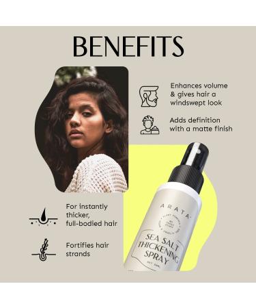 Sea Salt Thickening Hair Spray (50 ML) | Infused With Sea Salt Biotin & Niacinamide | For Instantly Thicker Full-Bodied Hair - Buy Online on GoSupps.com
