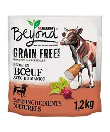 PURINA BEYOND |Adult | Dog Food | Beef with Cassava | Pack of 2 | 1.2 kg | Bag