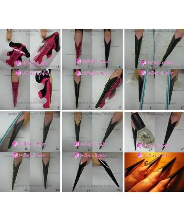 Buy 20 XXL Stiletto Modelling Stencils for Perfect Nail Art | International Shipping Available - Buy Online on GoSupps.com