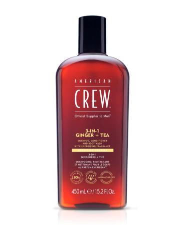 American Crew 3-En-1 Shampooing Apr s Shampooing & Gel Douche pour Cheveux et Corps Gingembre et Th 450 ml (Lot de 1)