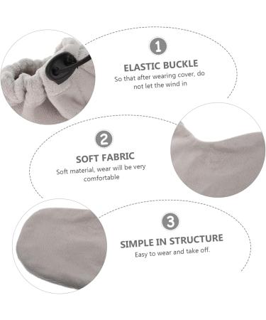 Beavorty Warm Foot Covers for Growth Therapy - Paraffin Bath Care 2 Pairs of Cotton Spa Shoes Gray 28x20cm - Foot Protection & Comfort - Buy Online on GoSupps.com