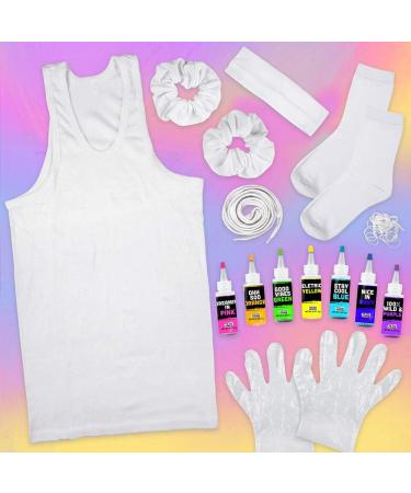 Fashion Angels Tie Dye Super Set - DIY Kit for Kids | Complete All-in-One Tie Dye Set with Gloves, Bands, Non-Toxic Dyes | 6 Projects, Just Add Water | Ages 8+ | Neon Colors - Buy Online on GoSupps.com