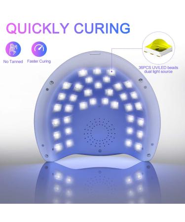 150W UV LED Nail Lamp for Gel Polish - Professional Nail Dryer with Smart Sensor and 4 Timer Settings in White - Buy Online on GoSupps.com