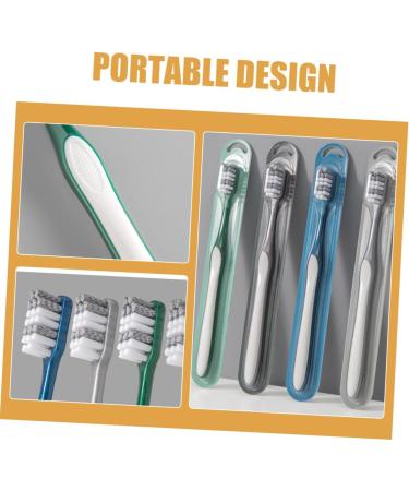 Beaupretty 4-Piece Men's Toothbrush Set - Large Head Manual Travel Toothbrushes for Effective Cleaning - Buy Online on GoSupps.com