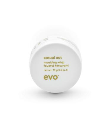 EVO Casual Act Moulding Whip - Light Firm Hold Styling Paste For All Hair Types - Improves Hair Texture 0.50 Ounce (Pack of 1)