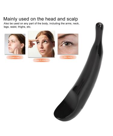 Black Gua Sha Tool for Muscle Relaxation | Face Eyes & Hand Massager for Home & Travel - Perfect for Men & Women - Buy Online on GoSupps.com