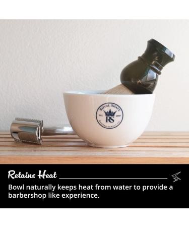 Royal Shave Ceramic Razor for Luxurious Shaving Soap & Cream - White Opulent Garden - Buy Online on GoSupps.com