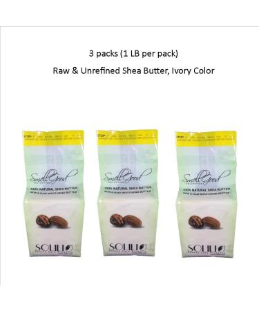 SmellGood 100% Pure Ivory Raw Unrefined Shea Butter 3lb - 3 Pound Pack - Buy Online on GoSupps.com