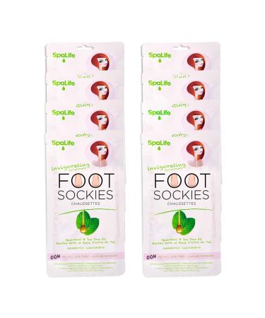 SpaLife Invigorating Spearmint & Tea Tree Oil Foot Sockies (8 Ct)