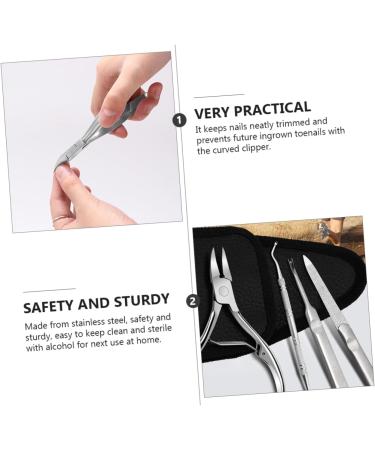 Ipetboom 1 Set Manicure 2-piece Set Trimmer Kit De Manicura Finger Pliers Cuticle Clippers Toenail Manicure Tool Nail Pliers for Home Pedicure Pliers Stainless Steel Household - Buy Online on GoSupps.com