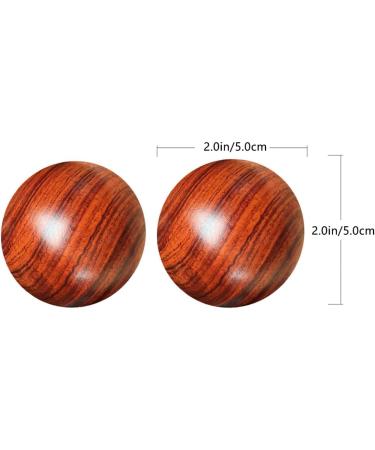 Natural Solid Wood Massage Ball - 2-Pack Hand & Foot Massager - 5cm Round Massage Balls for Hand Exercise | Health & Wellness - Buy Online on GoSupps.com
