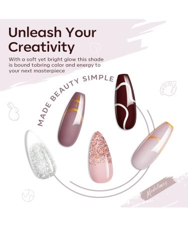 Modelones 6 Colors Poly Nail Gel Set | Burgundy Red Brown Champagne Gold Extension Gel | Nail Enhancement Builder Kit for DIY Manicure | Elegant Lady Collection | Home Salon Beauty Gift - Buy Online on GoSupps.com