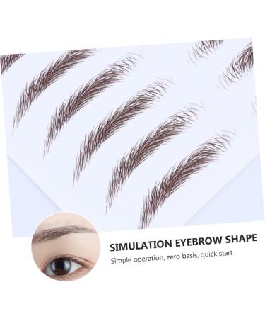 Gogogmee 5pcs Eyebrow Stickers Brow Grooming Shaping Sticker Artificial Eyebrow 6d Transfer Stickers Hair 21x15cm Brown - Buy Online on GoSupps.com