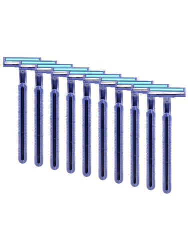 10pcs For Disposable Stainless Steel Razors High-end Double Edge Razors For W/Anti-Slip Handle For Men And Disposable Barber
