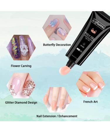 Lofuanna Nude Poly Nail Gel 15ml 2 | Builder Gel for DIY & Salon Nail Extensions | Best Poly Gel for Technicians (C02) - Buy Online on GoSupps.com