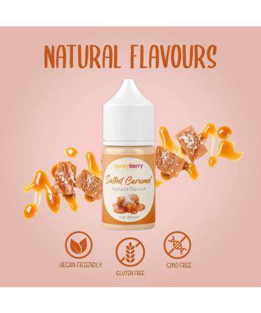 30ml Natural Salted Caramel Food Flavouring Essence - High Strength Liquid Extract Drops for Baking, Cooking & Cosmetics - Versatile & Concentrated - Buy Online on GoSupps.com