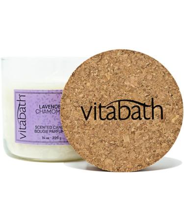 Vitabath Lavender Chamomile Scented Candle - Luxury Aromatherapy 3 Wick Candle for Relaxation | Long Lasting 30 Hour Burn | 14 oz Glass Jar | Perfect Gift for Women & Men - Buy Online on GoSupps.com