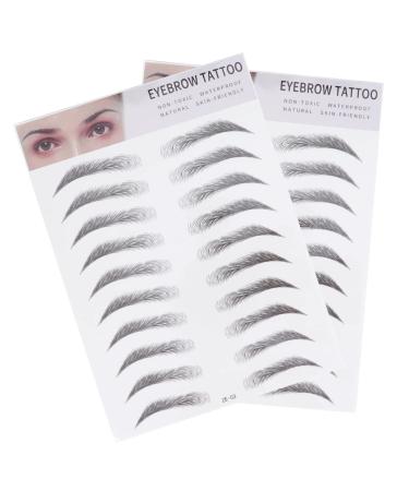 Beavorty 6 pcs 3d eyebrow stickers natural tattoo stickers eyebrows shape sticker Eyebrow Transfer Stickers