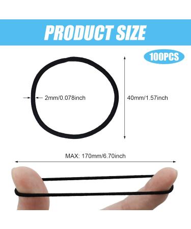 100 Pieces Black Hair Ties - Metal-Free Small Elastic Ponytail Holders for Girls Women & Men | Premium Hair Accessories - Buy Online on GoSupps.com