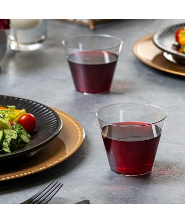 Comfy Package Clear Hard Plastic Cups / Tumblers 9 oz. Squat - 100 Count Small Disposable Party Cocktail Glasses 9 oz. - Clear 100 - Buy Online on GoSupps.com