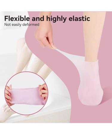 Buy 2 Pairs of Slip-Resistant Silicone Gel Socks - Moisturizing & Breathable Pedicure Socks for Men & Women (Sizes L & S) - Buy Online on GoSupps.com