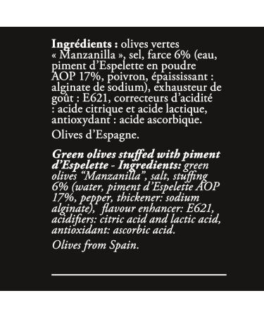 Green Olives with Piment d'Espelette 300g x 6 - Buy Online on GoSupps.com