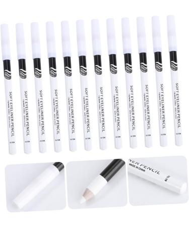 Mikinona 24pcs Eyeliner Pencil Brown Eyeshadow Glitter Eyeshadow Brown Eye Liner Pencil Wooden Pole White - Buy Online on GoSupps.com