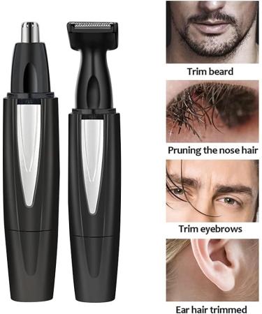Nose Hair Trimmer 2 in 1 | Electric Facial Hair Trimmer | USB Charging Nose & Ear Hair Shaver | Eyebrow Razor & Cleaner Tool - Fast International Shipping - Buy Online on GoSupps.com
