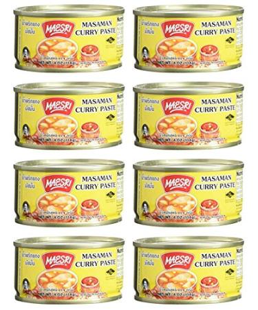 Maesri Thai Masaman Curry Paste - 4 Oz (Pack of 8) 4 Ounce (Pack of 8)