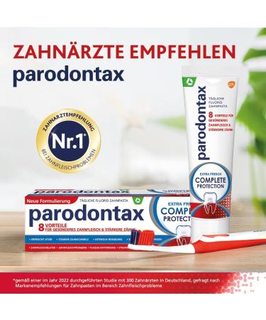 Parodontax Complete Protection Toothpaste with Fluoride - 5 Pack (75ml) | Reduces Bleeding Gums | International Shipping Available - Buy Online on GoSupps.com
